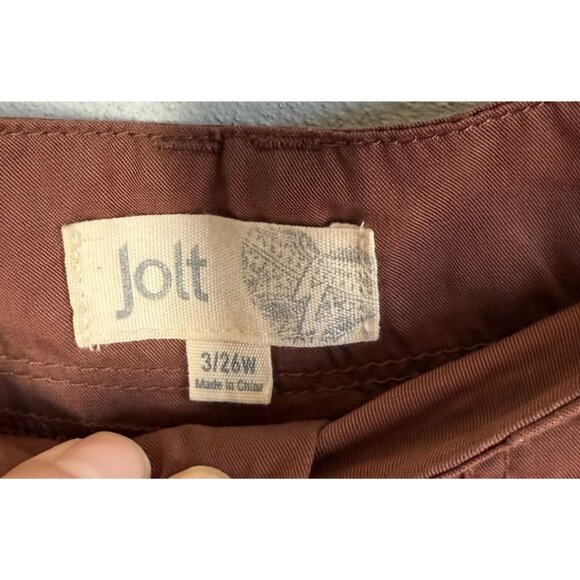 JOLT Juniors Mauve Jogger Pants Size 3/26 Tencel Pockets Earthy Casual - Picture 12 of 14